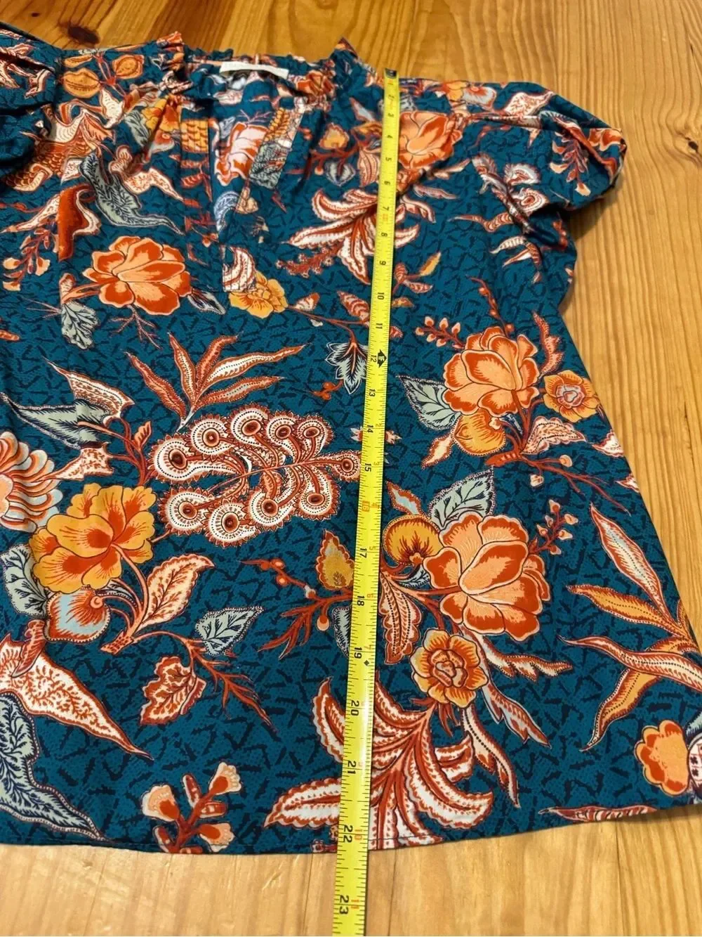 Ulla Johnson Women’s Evelyn Top Delphinium Print Size 4 100% Cotton